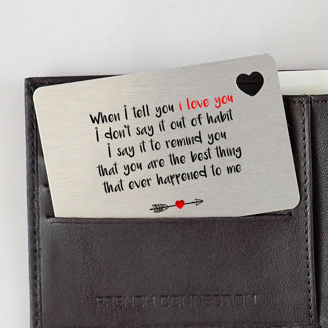 Sentimental Keepsake - When I Tell You I Love You .. Metal Wallet Card