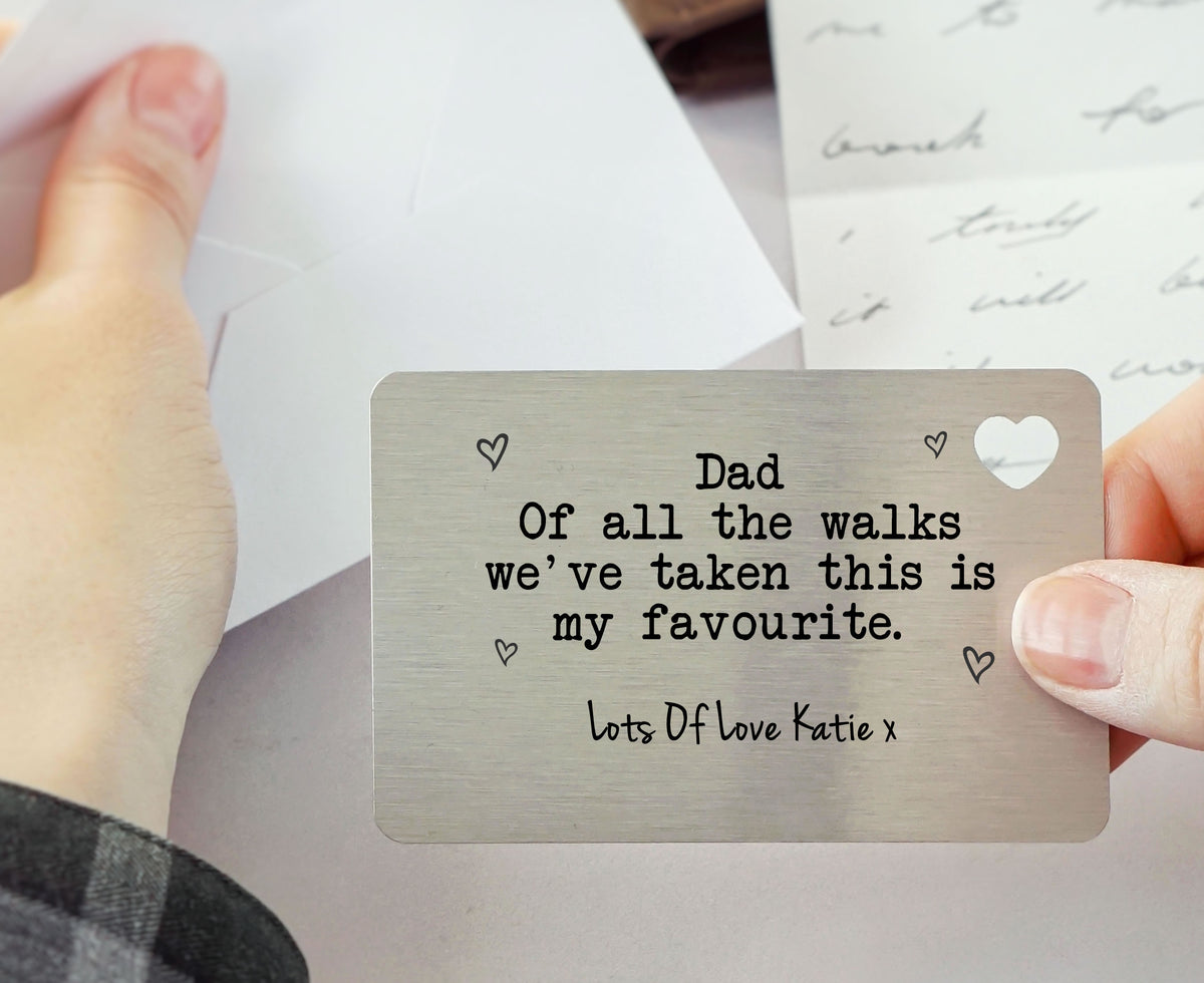 Personalised Wedding Day Father Of The Bride Wallet Card
