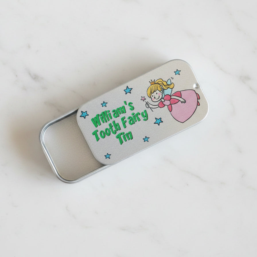 Personalised Name Tooth Fairy Sentimental Keepsake Tin