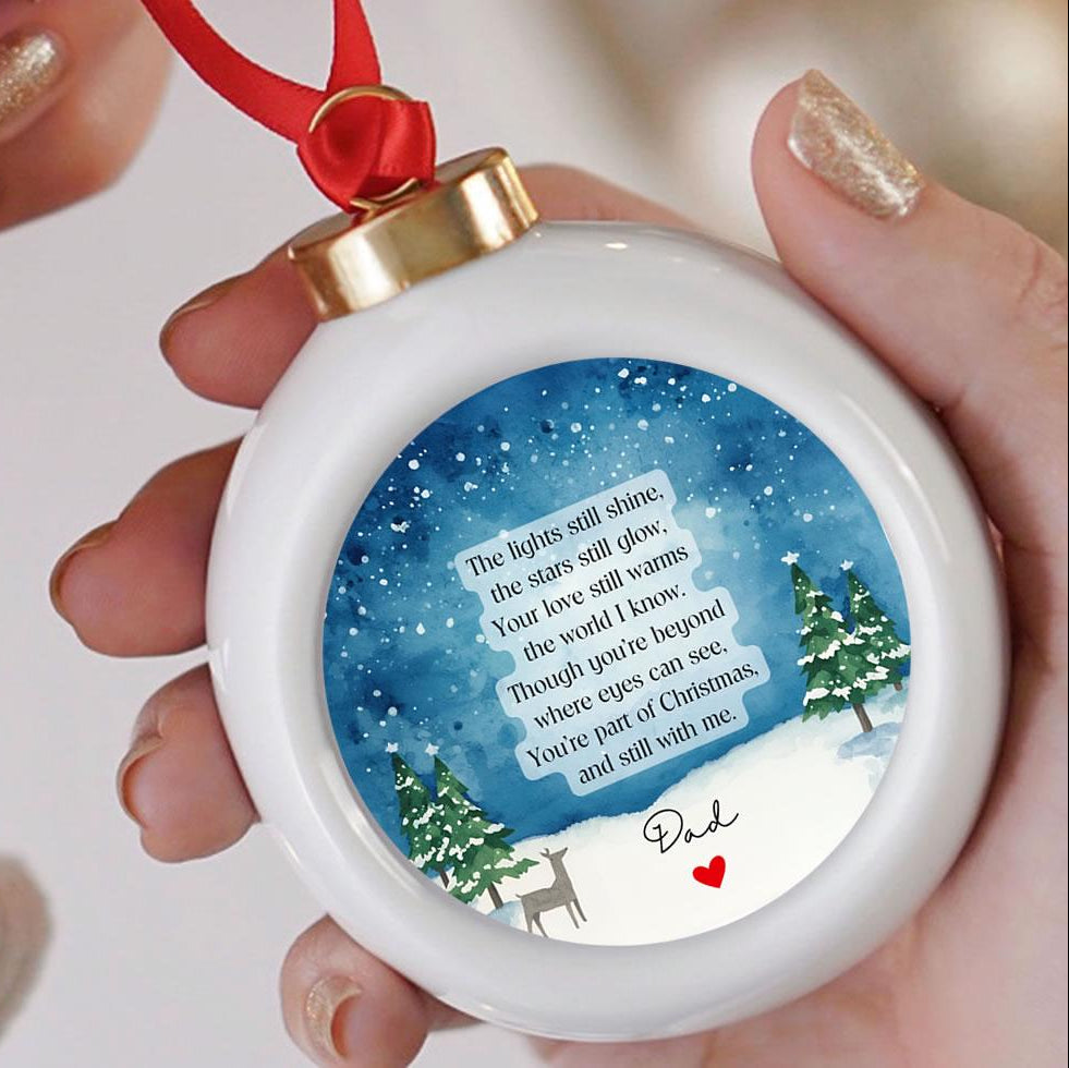 Personalised You're Part Of Christmas Poem Memorial Bauble