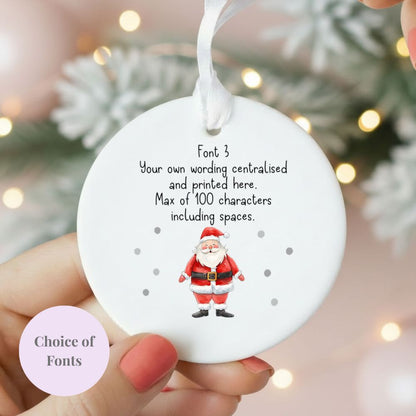 Personalised Santa Father Christmas Christmas Tree Decoration