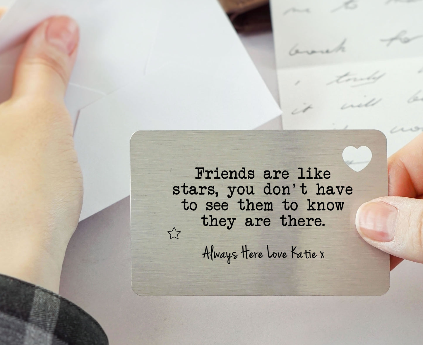 Personalised Friends Are Like Stars... Sentimental Wallet Card
