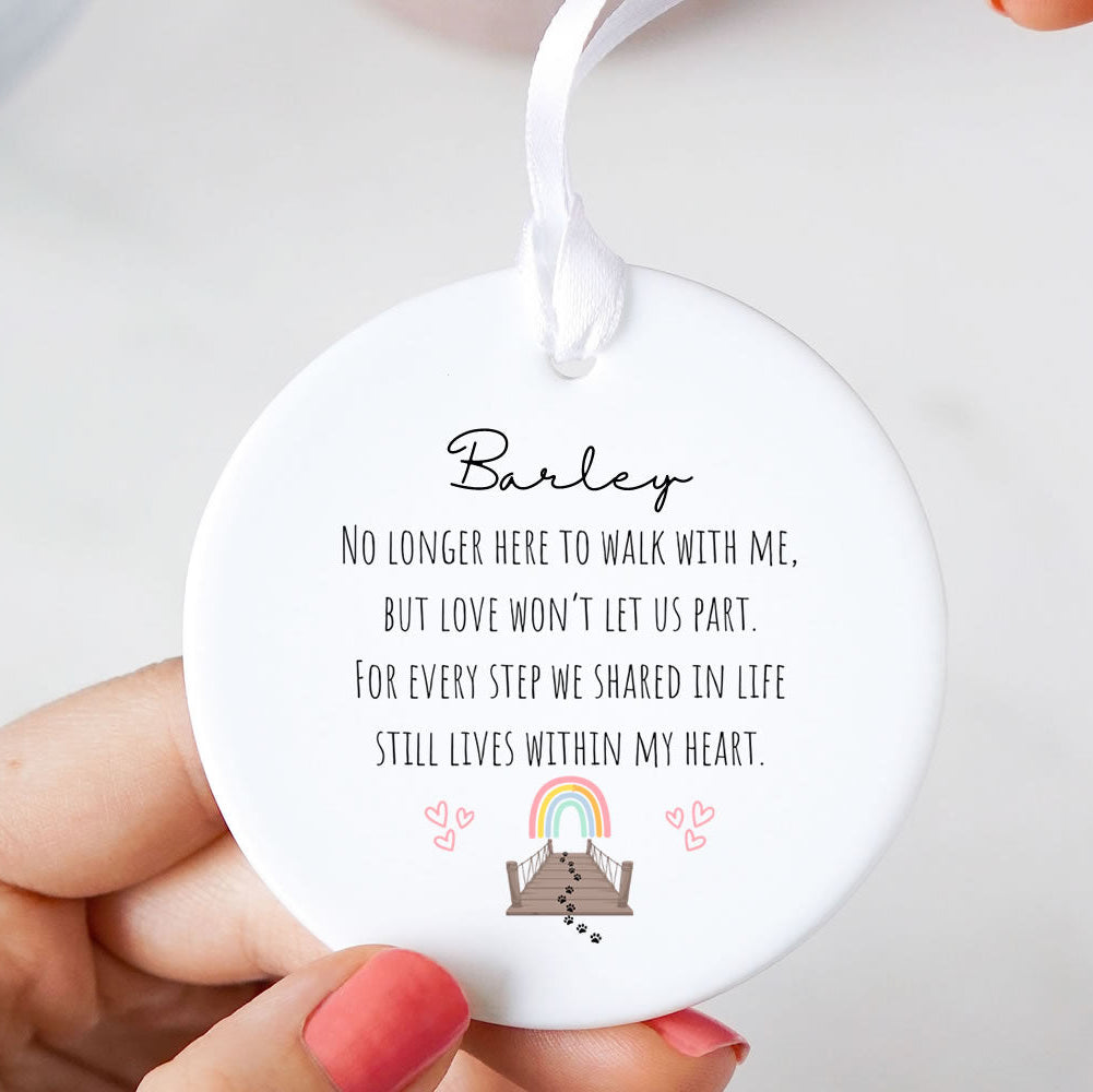 Personalised Pet Loss Memorial Ceramic Keepsake