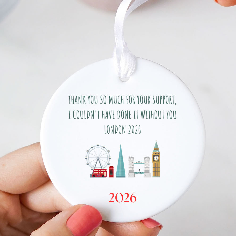 Personalised Marathon Wording Runner Supporters Thank You Gift