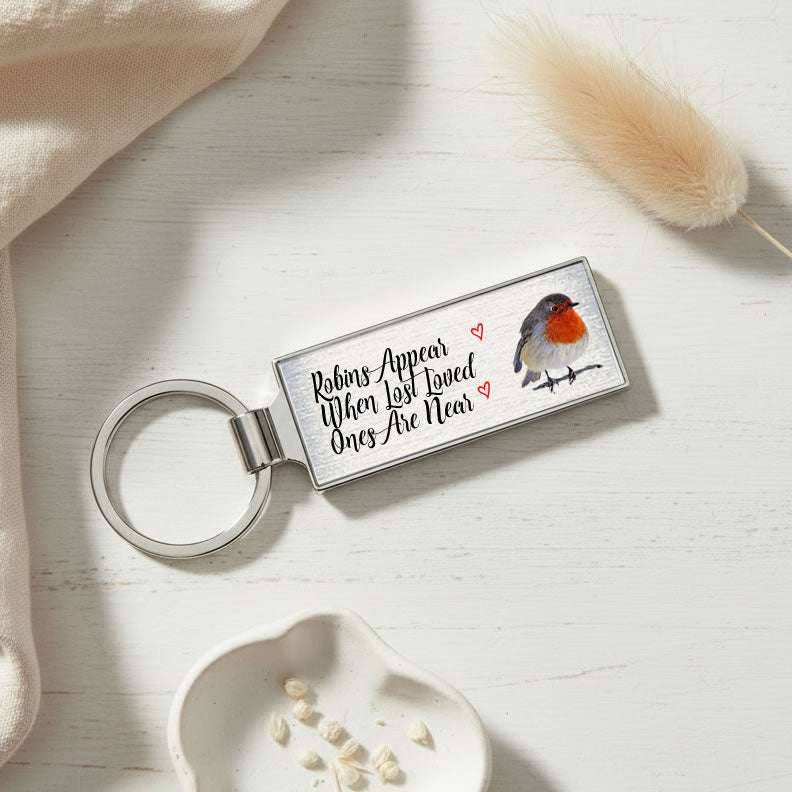 Robins Appear When Lost Loved Ones Are Near Keyring