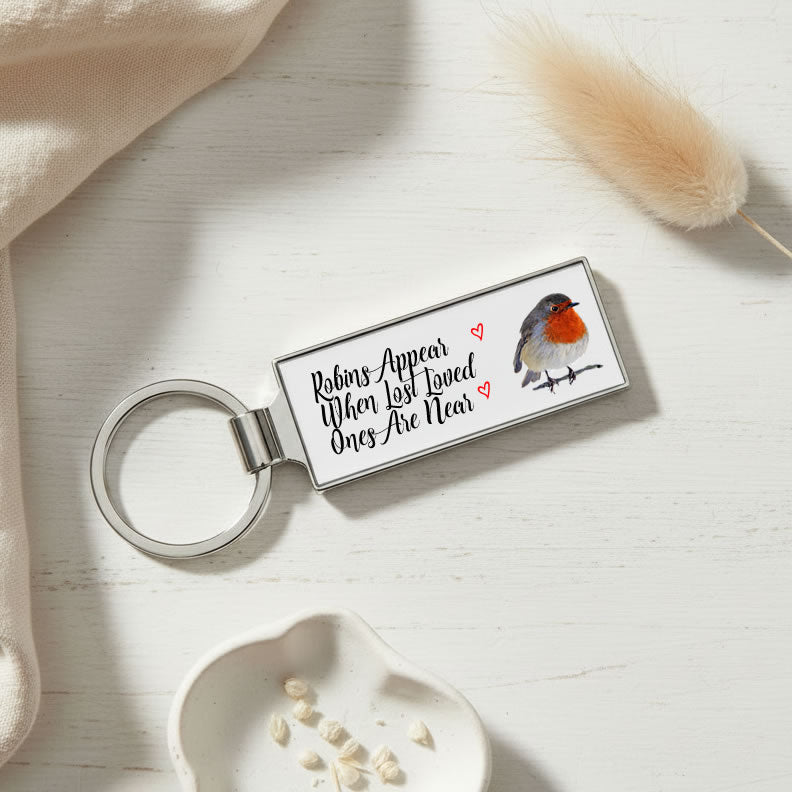 Robins Appear When Lost Loved Ones Are Near Keyring