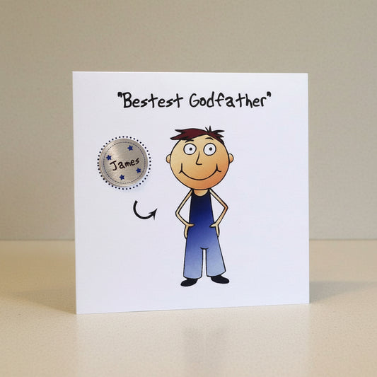Personalised Godfather Greeting Card For Birthday Thank You