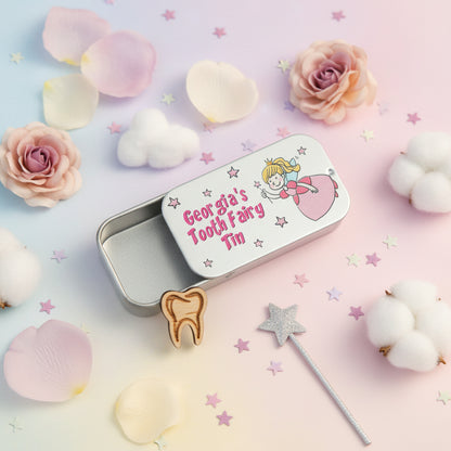 Personalised Name Tooth Fairy Sentimental Keepsake Tin