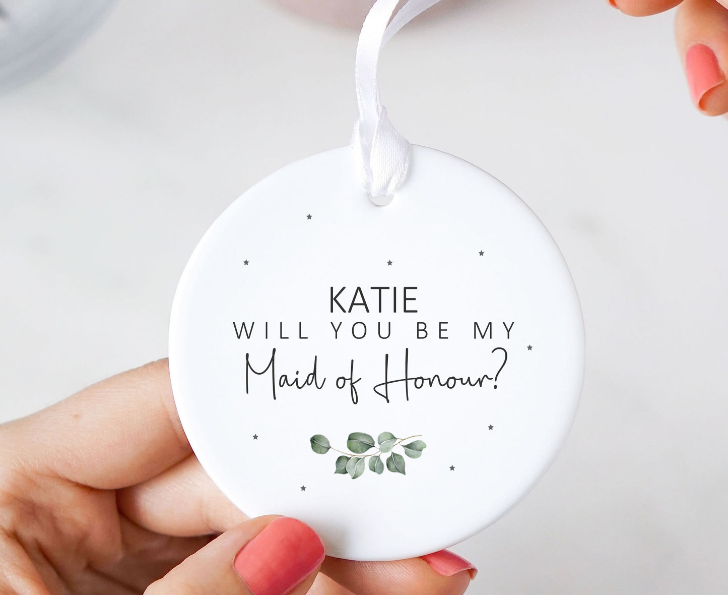 Personalised Wedding Party Proposal Ceramic Keepsake