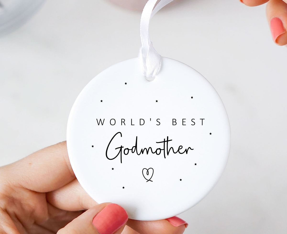 World's Best Godmother Ceramic Keepsake Ornament