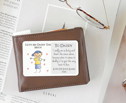 Personalised Dad Daddy Sentimental Keepsake Wallet Card