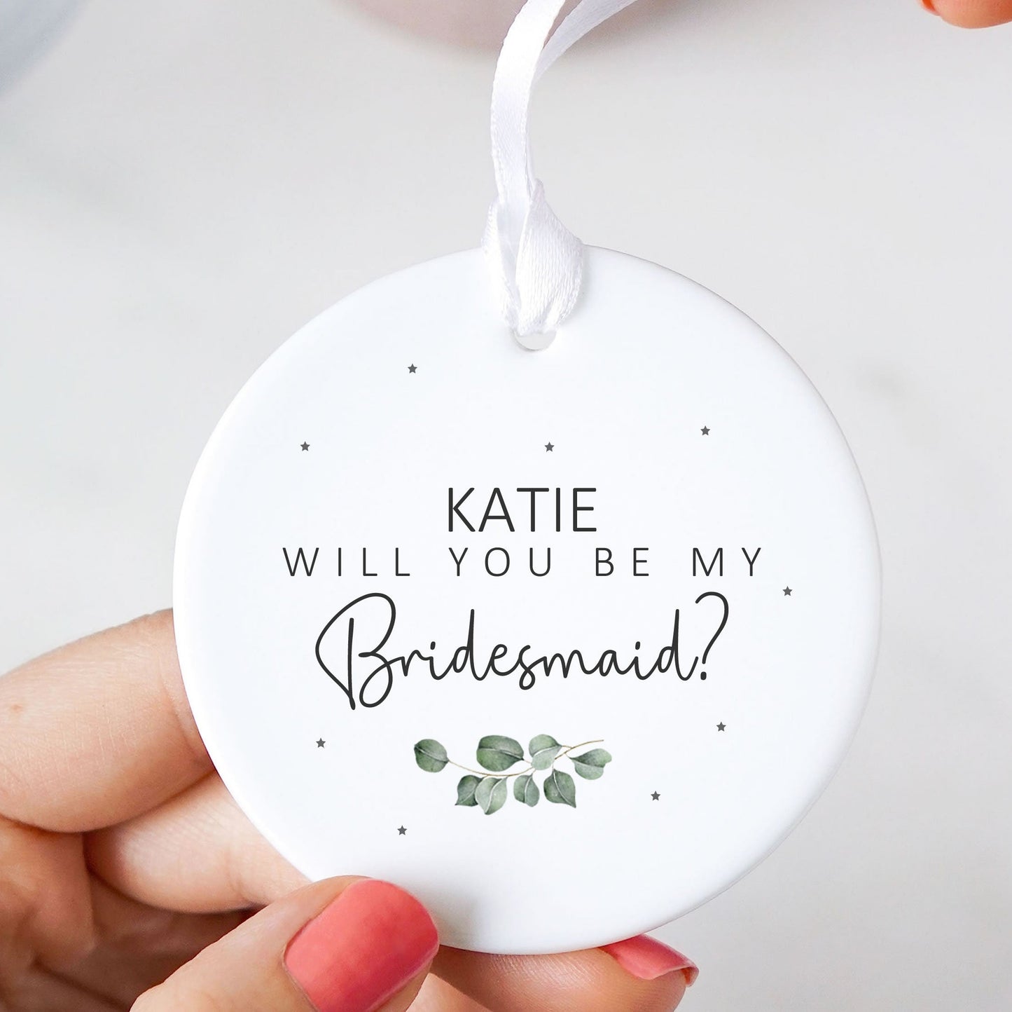 Personalised Wedding Party Proposal Ceramic Keepsake