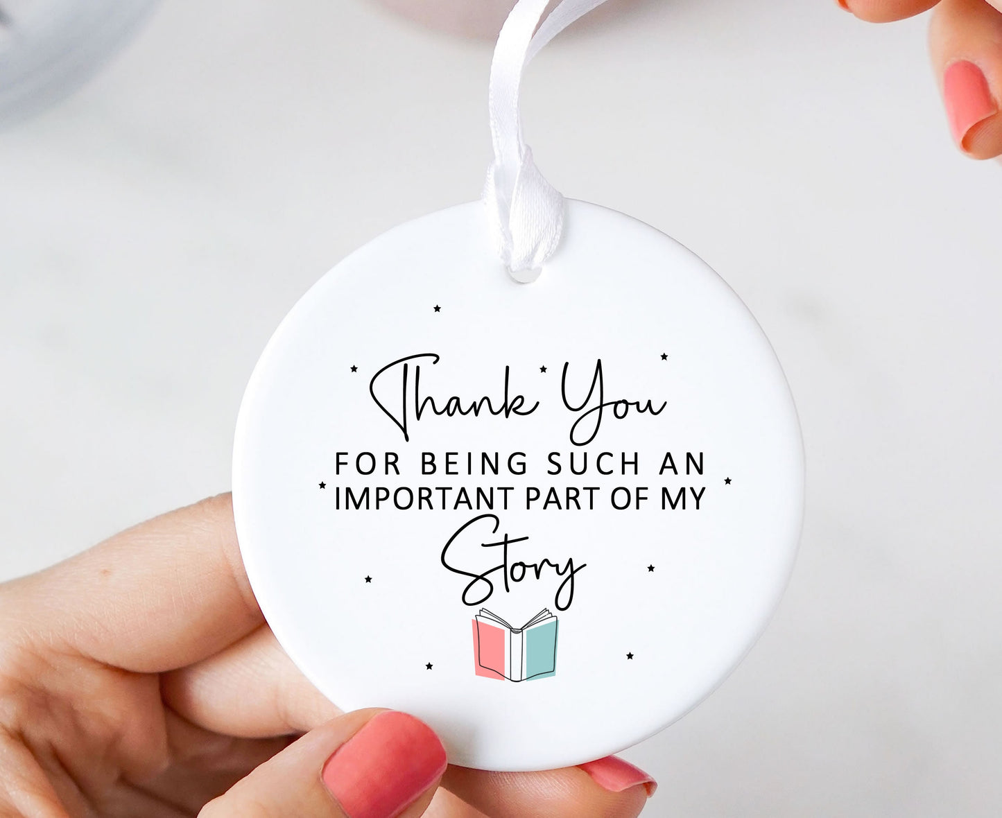 Thank You For Being Part Of My Story Ceramic Ornament