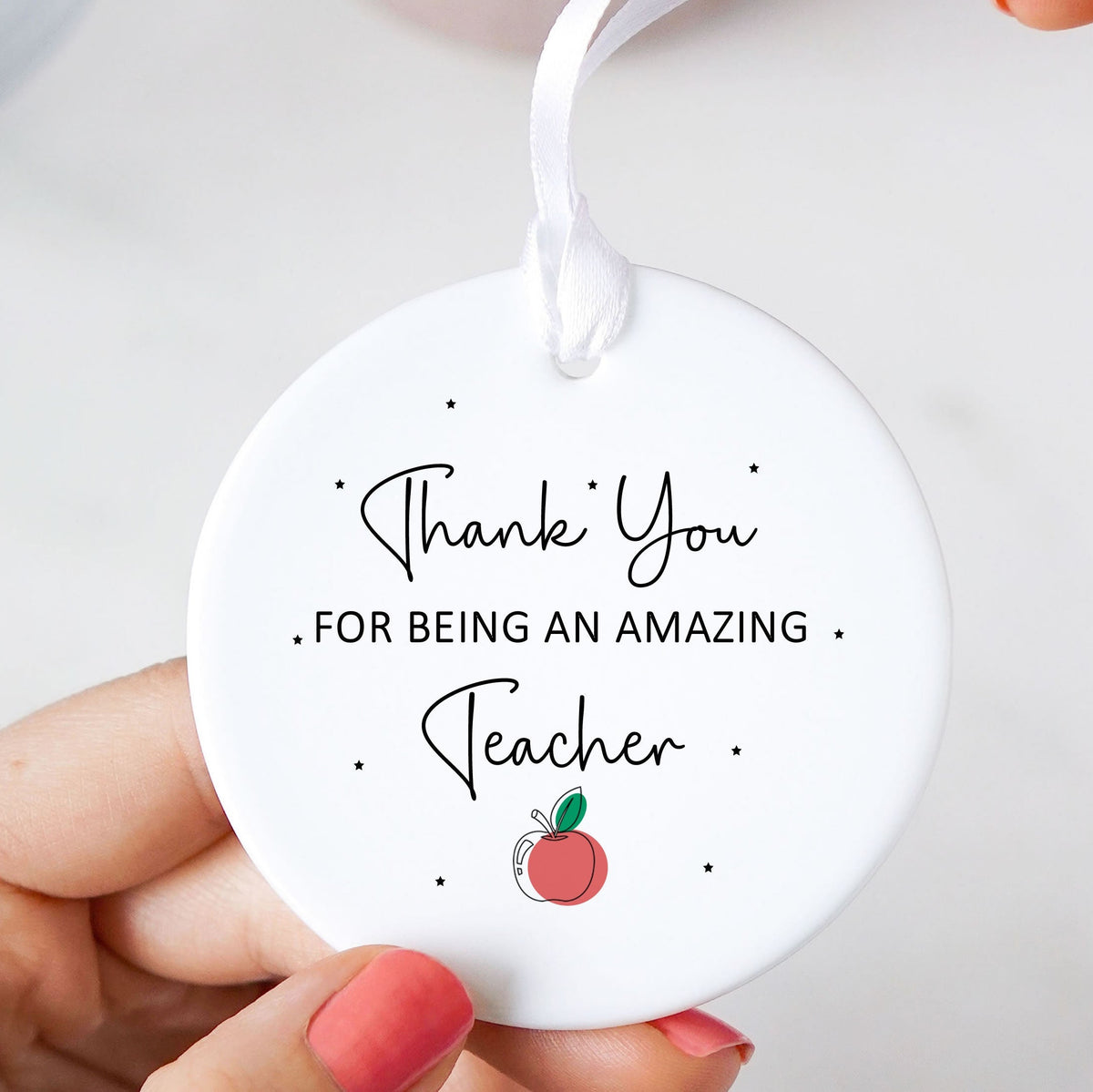 Thank You Teacher / Teaching Assistant Ceramic Hanging Ornament