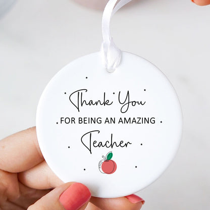 Thank You Teacher / Teaching Assistant Ceramic Hanging Ornament
