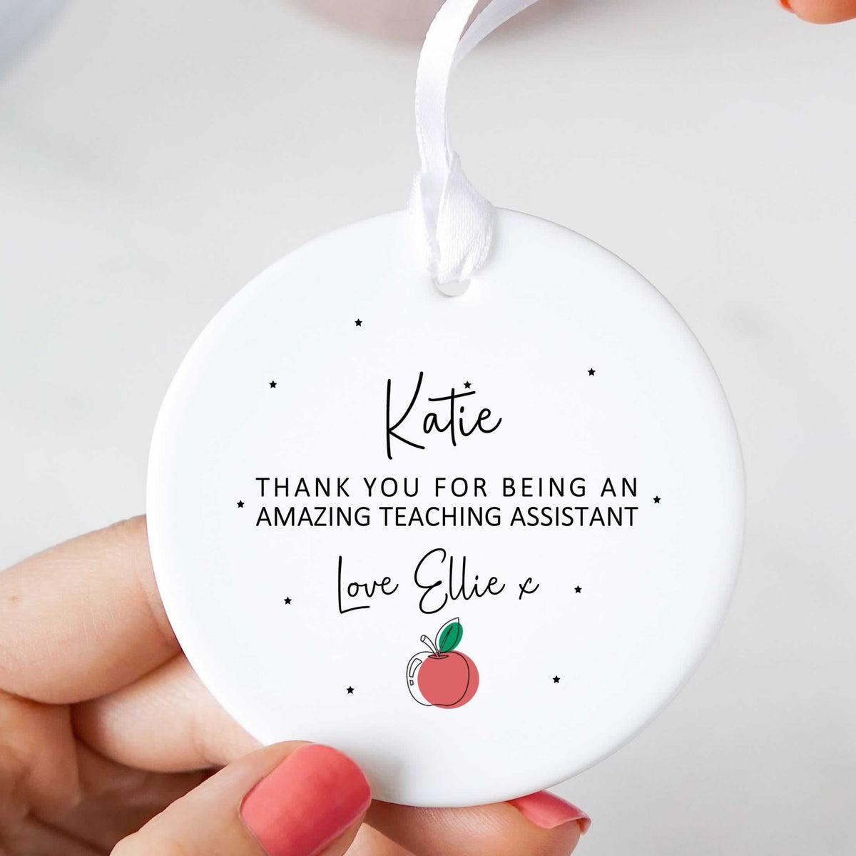 Personalised Teaching Assistant Ceramic Keepsake Ornament