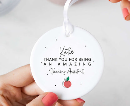 Personalised Teaching Assistant Ceramic Keepsake Ornament
