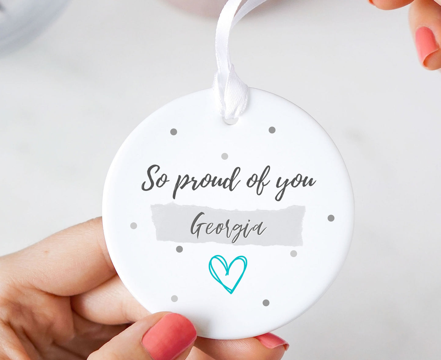 Personalised Proud Of You Ceramic Keepsake Ornament