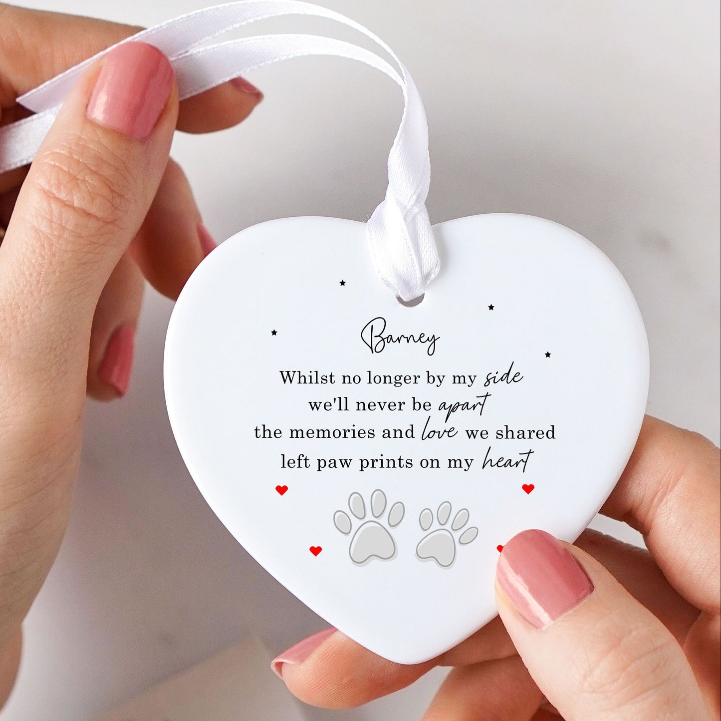 Personalised Pet Memorial Ceramic Ornament Gift