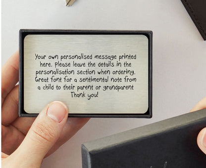 Personalised Sentimental Keepsake Wallet Card Child's Handwriting Font