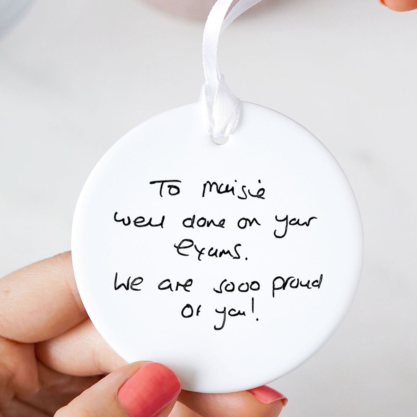 Personalised OWN HANDWRITING Ceramic Ornament