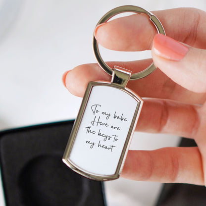 Personalised Your Own Wording Metal Keyring