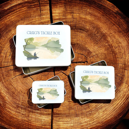 Personalised Fishing Tackle Metal Storage Tin