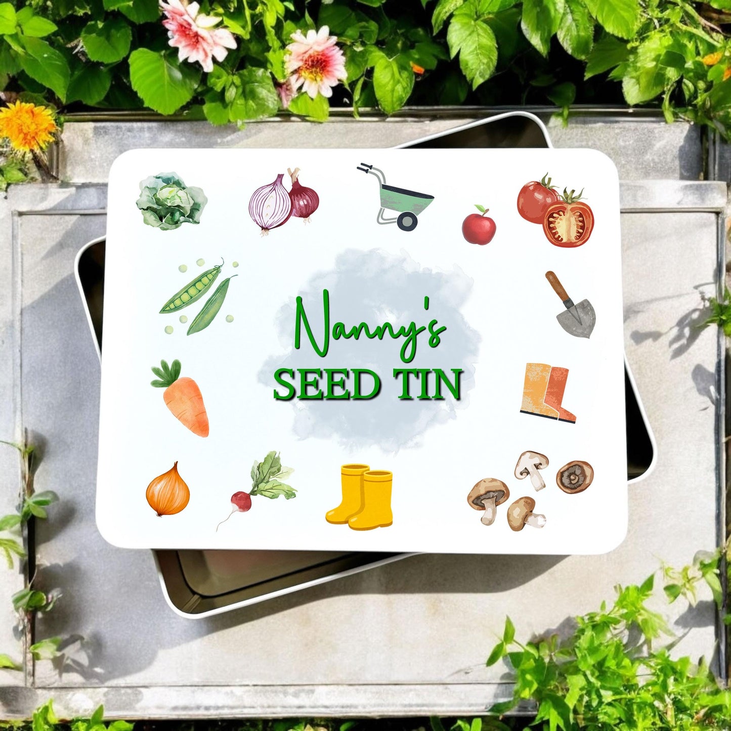 Personalised Seeds Metal Storage Tin