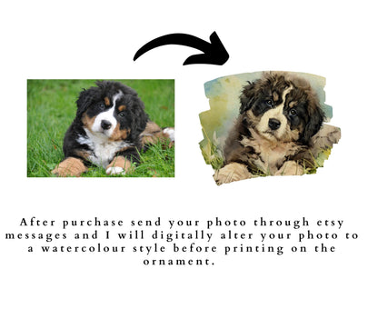 Personalised Watercolour Style Pet Memorial Ceramic Keepsake