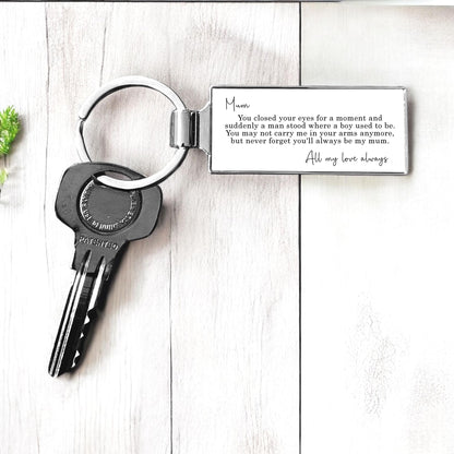 Mum From Daughter or Son Poem Metal Keyring
