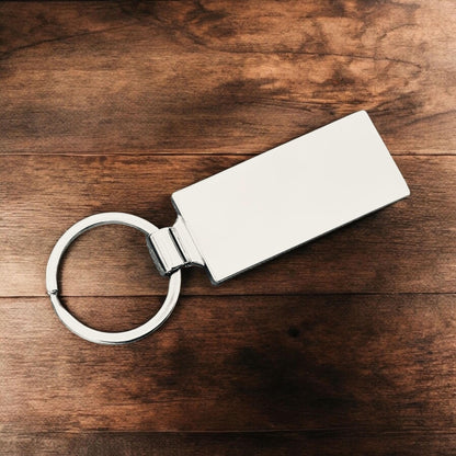 Personalised Your Own Wording Metal Keyring