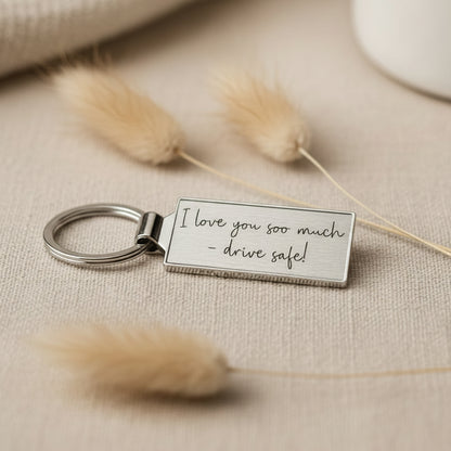 Personalised Your Own Wording Metal Keyring