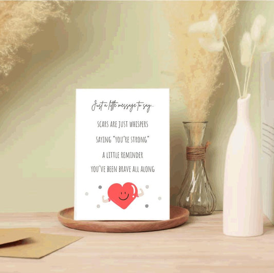 Get Well Greeting Card Scars Are Just Whispers