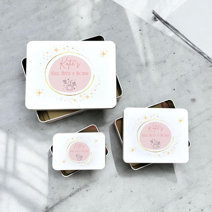 Personalised Nail Varnish Bits N Bobs Metal Storage Tin