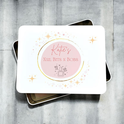Personalised Nail Varnish Bits N Bobs Metal Storage Tin