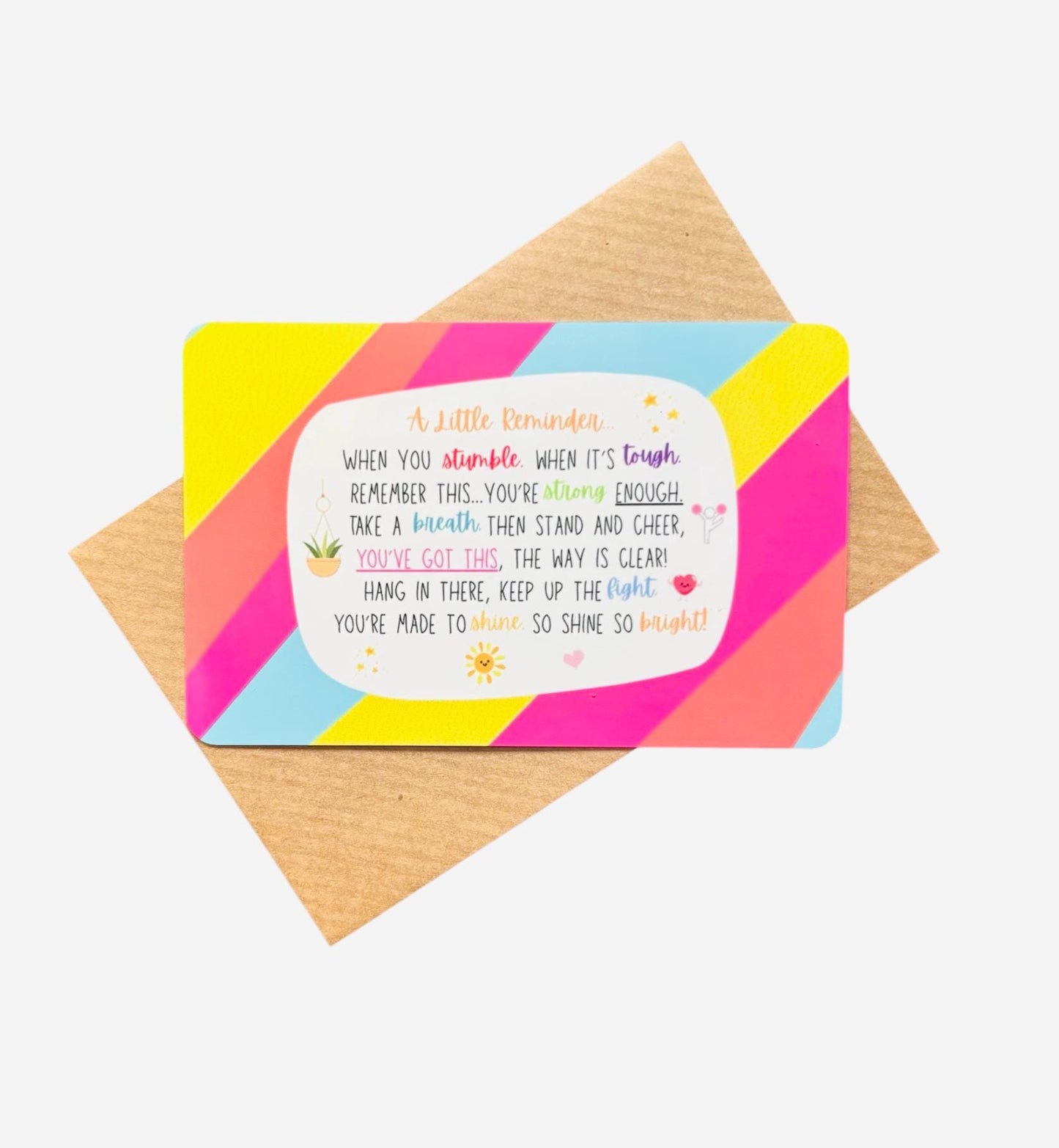 Inspirational Rhyming Poem Wording Wallet Card