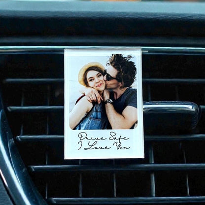 Personalised Photo Camera Print Style Car Air Freshener Vent Clip