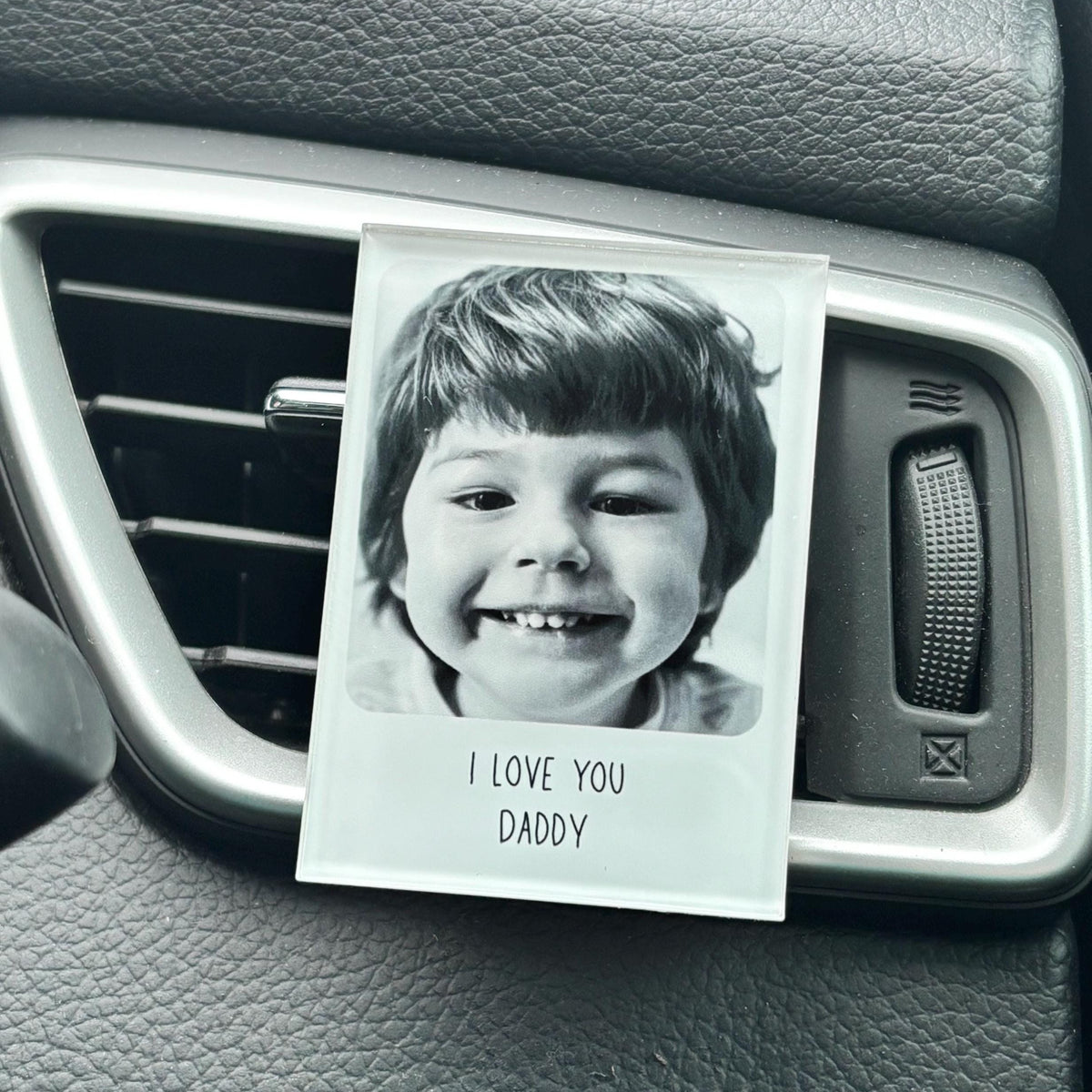 Personalised Photo Camera Print Style Car Air Freshener Vent Clip