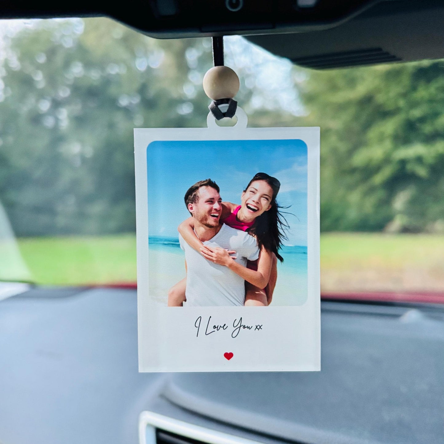 Personalised Car Mirror Ornament Photo Picture Accessory Charm