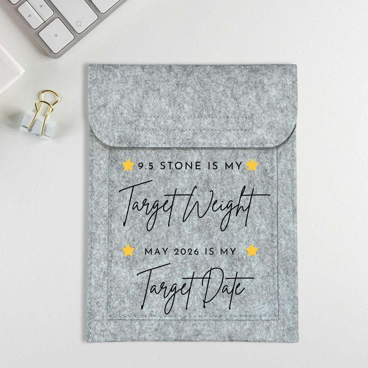 Personalised Weight Loss Weight Date Slimming Book Pouch