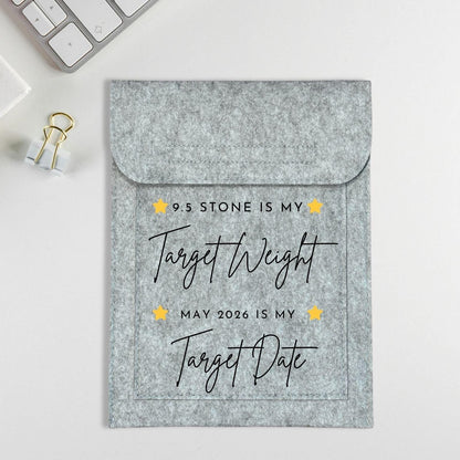Personalised Weight Loss Weight Date Slimming Book Pouch