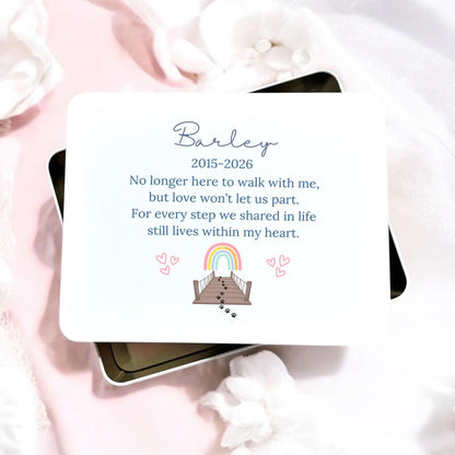 Personalised Pet Memorial Storage Tin