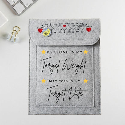 Personalised Weight Loss Weight Date Slimming Book Pouch