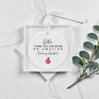 Personalised Teaching Assistant Ceramic Keepsake Ornament