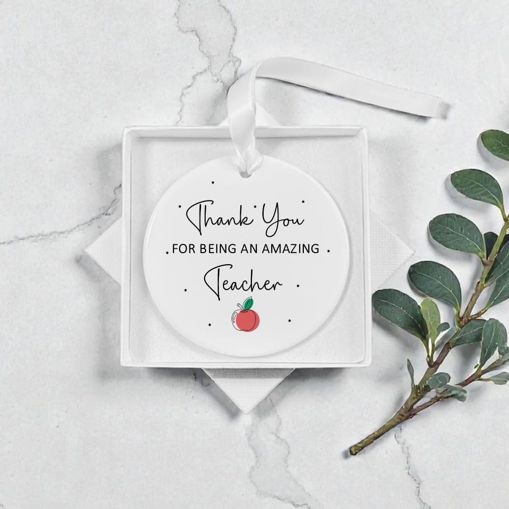 Thank You Teacher / Teaching Assistant Ceramic Hanging Ornament