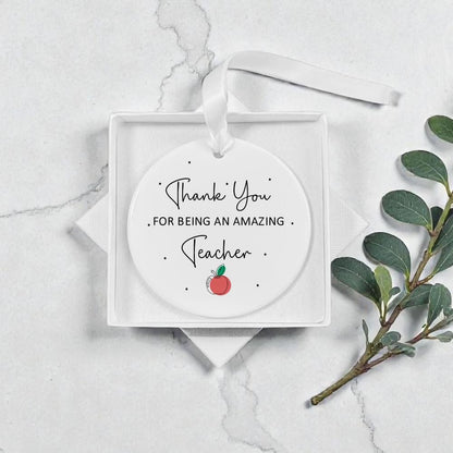 Thank You Teacher / Teaching Assistant Ceramic Hanging Ornament