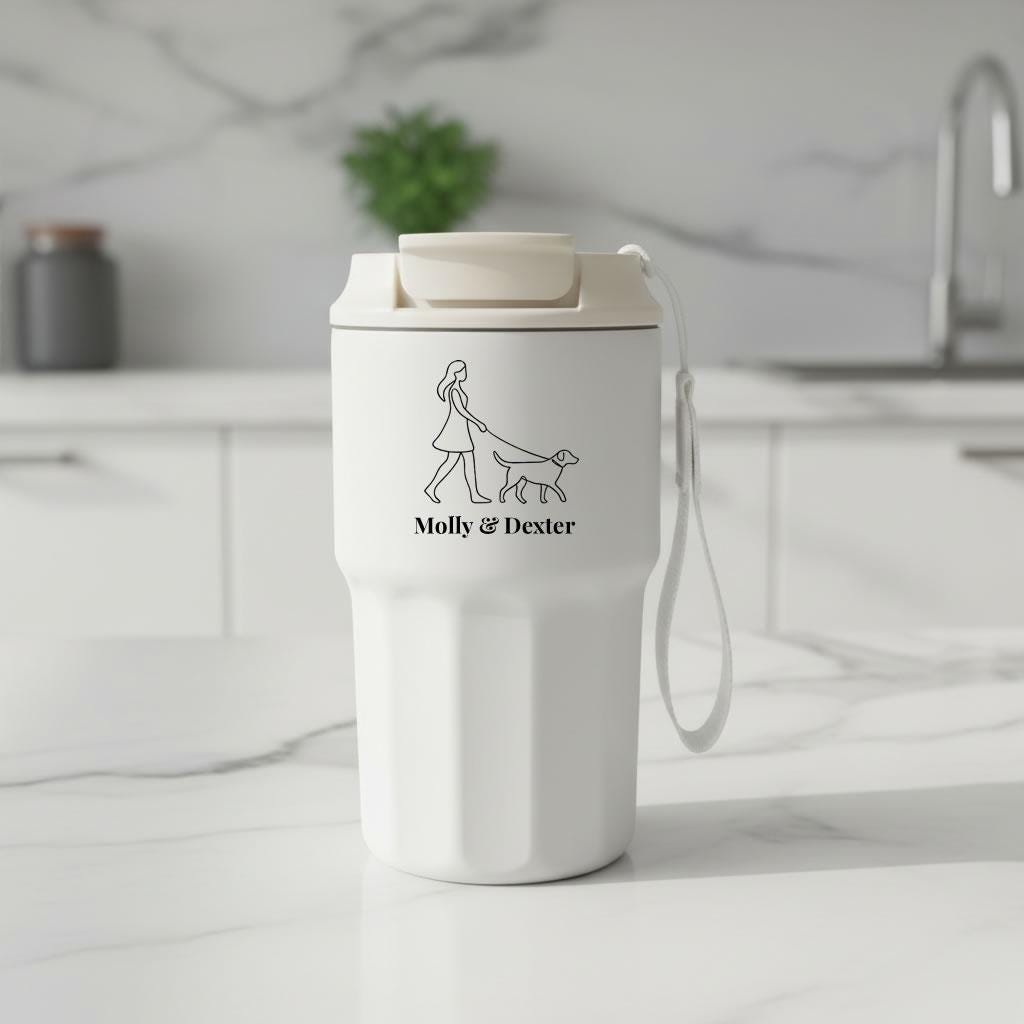 Personalised Dog & Owner Travel Mug Gift