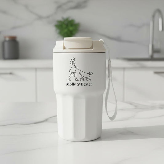 Personalised Dog & Owner Travel Mug Gift