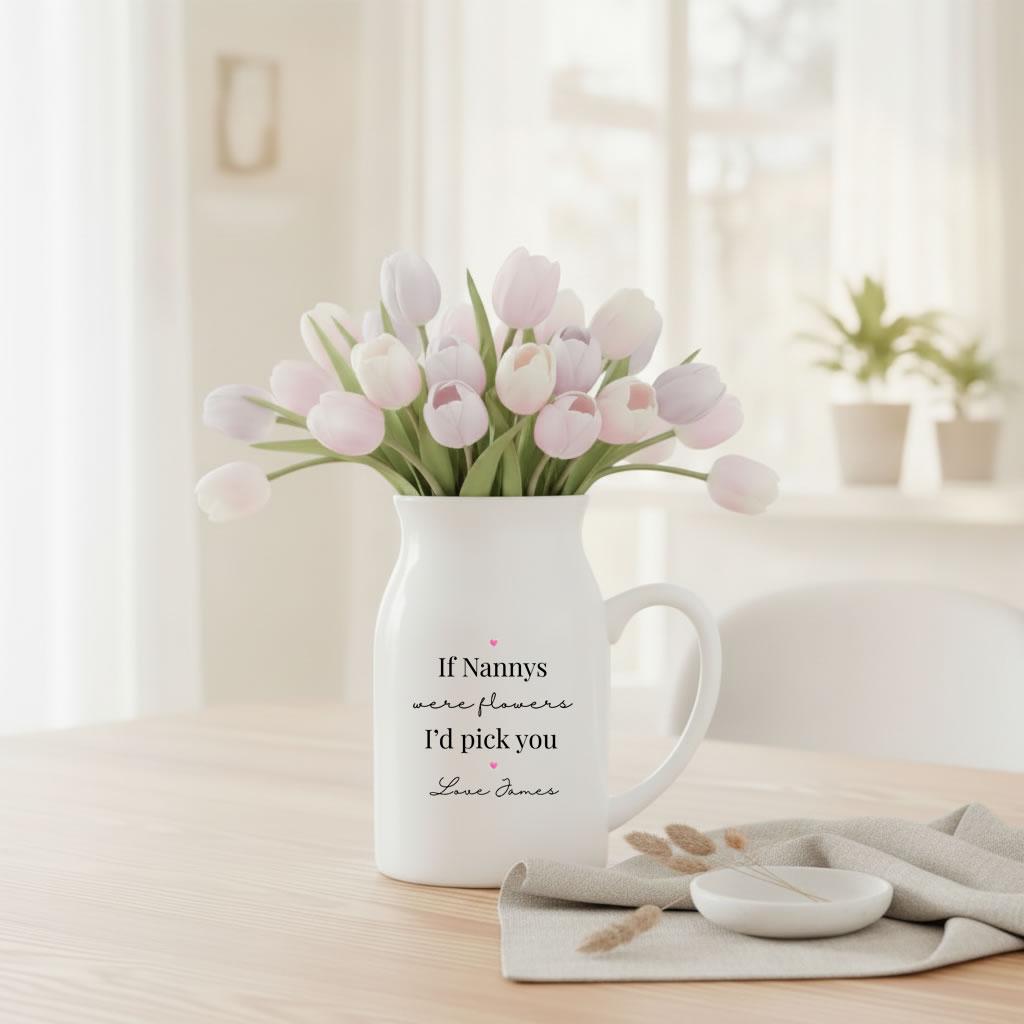 Personalised Ceramic Vase For Nanny | Grandma