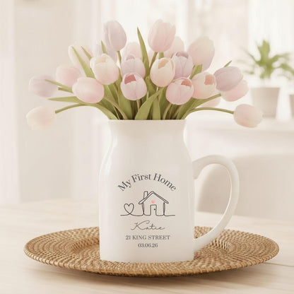 Personalised New Home Ceramic Vase Gift